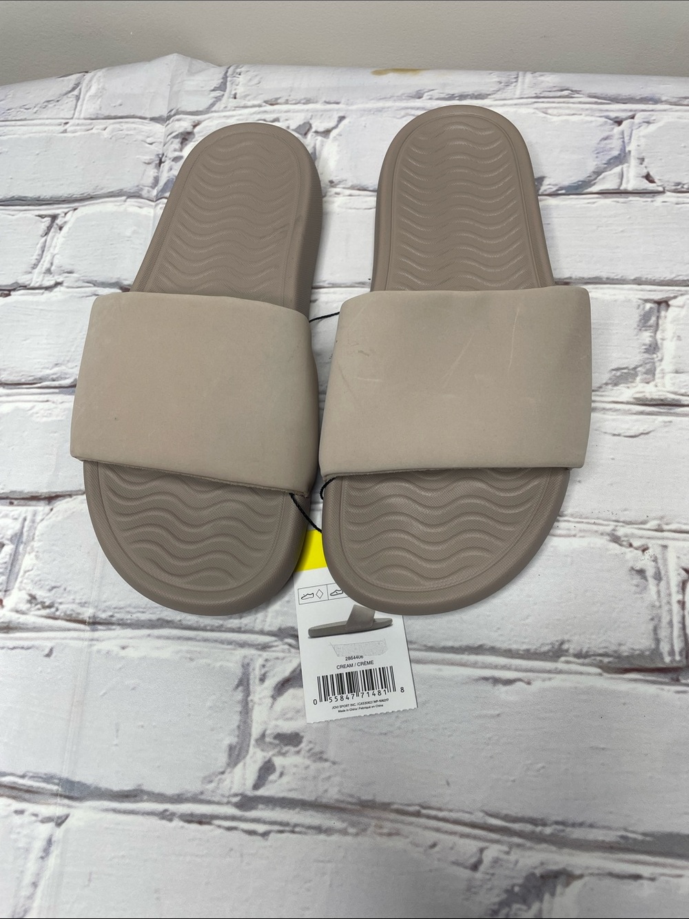 Lazypants Neutral Taupe Slide Sandals